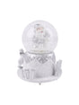 Image for Elegant White & Silver Musical Santa Snow Globe