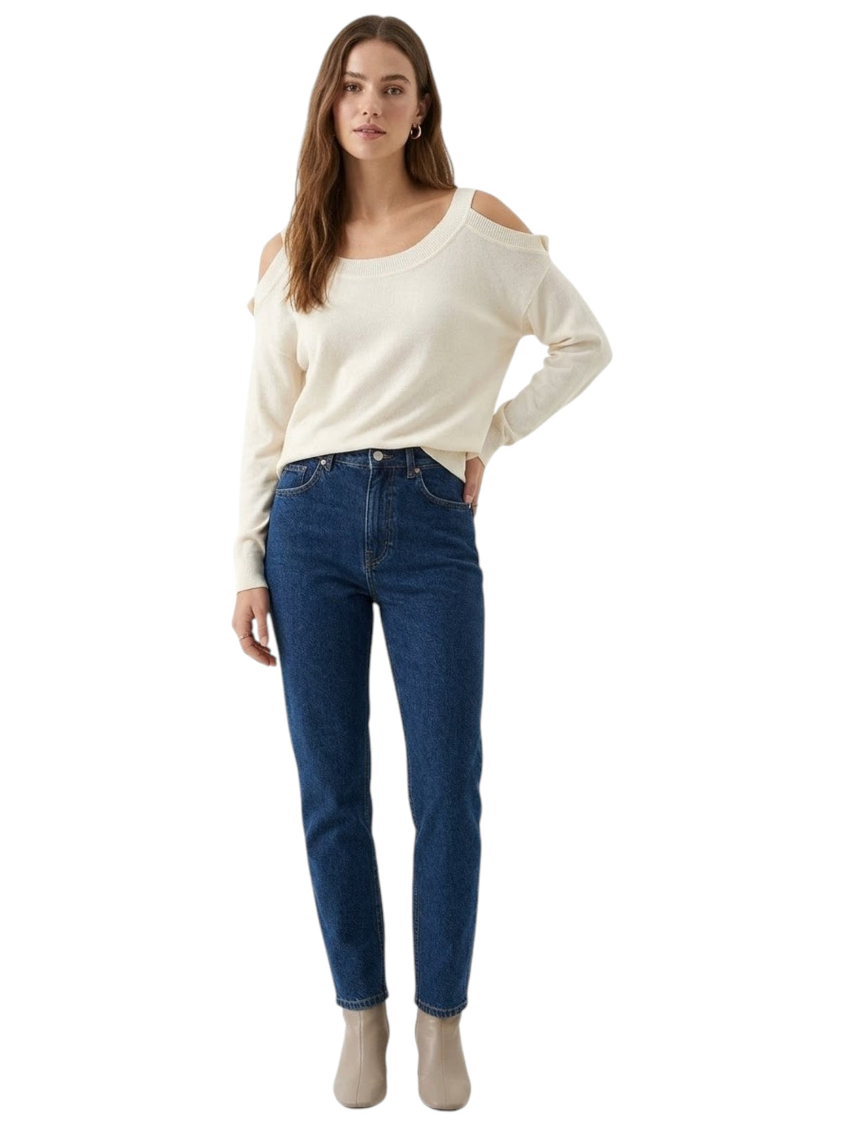 Image for Women's Plain Knit Top,White