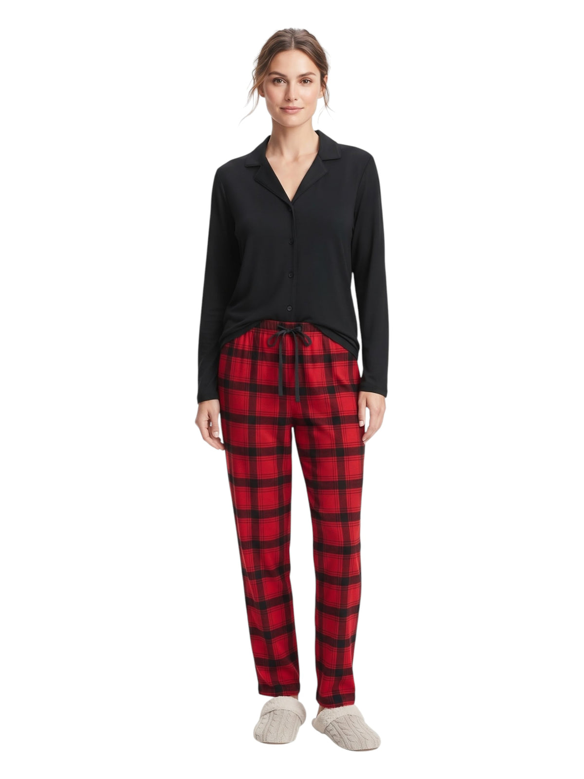 Image for Women's Plaid Sleepwear Pants,Red