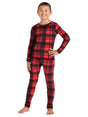 Image for Kids Boy Plaid  Sleepwear Set,Red