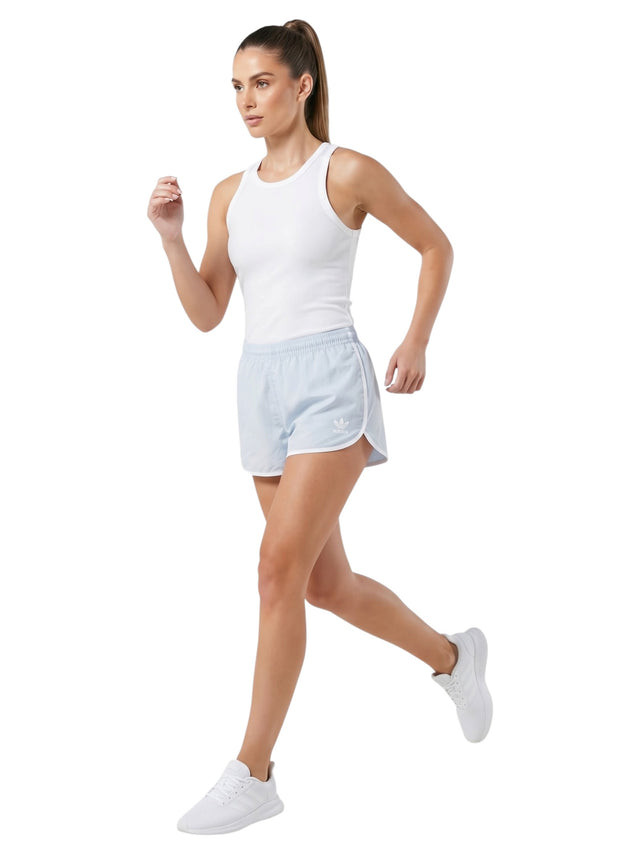 Image for Women's Brand Logo Printed Shorts,Light Blue