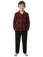 Image for Kids Boy Plaid Sleepwear Top,Red