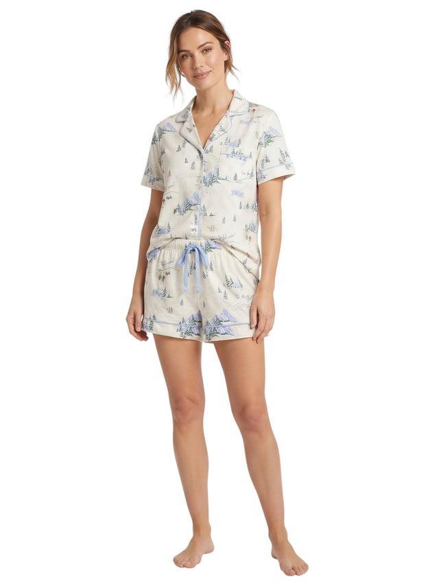 Image for Women's Printed Sleepwear Short,White