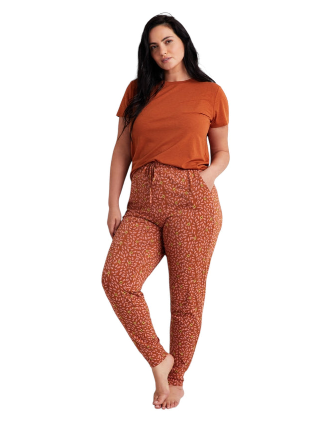 Image for Women's Printed SleepWear Pants,Brick