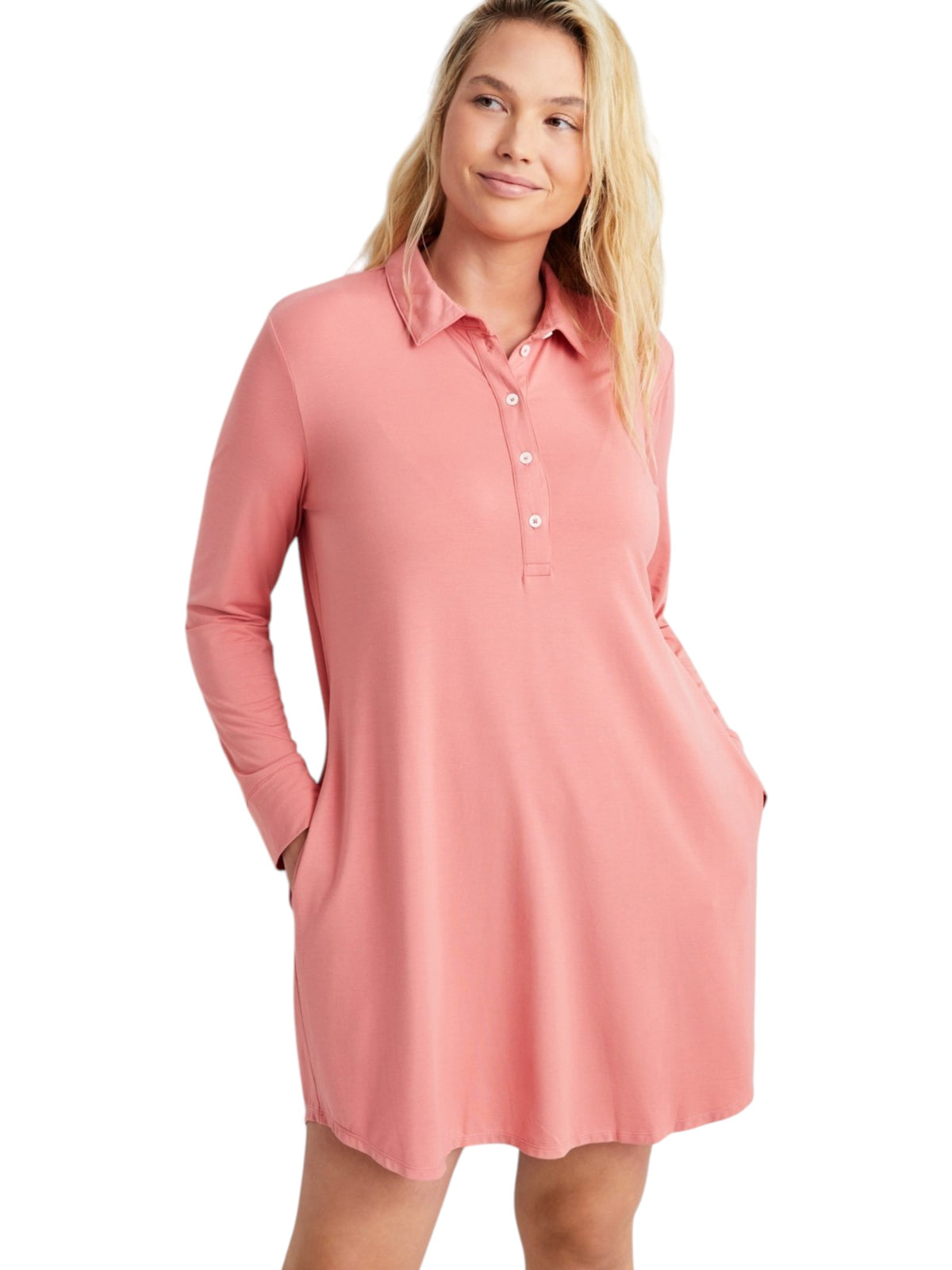 Image for Women's Plain Sleepwear Dress,Pink