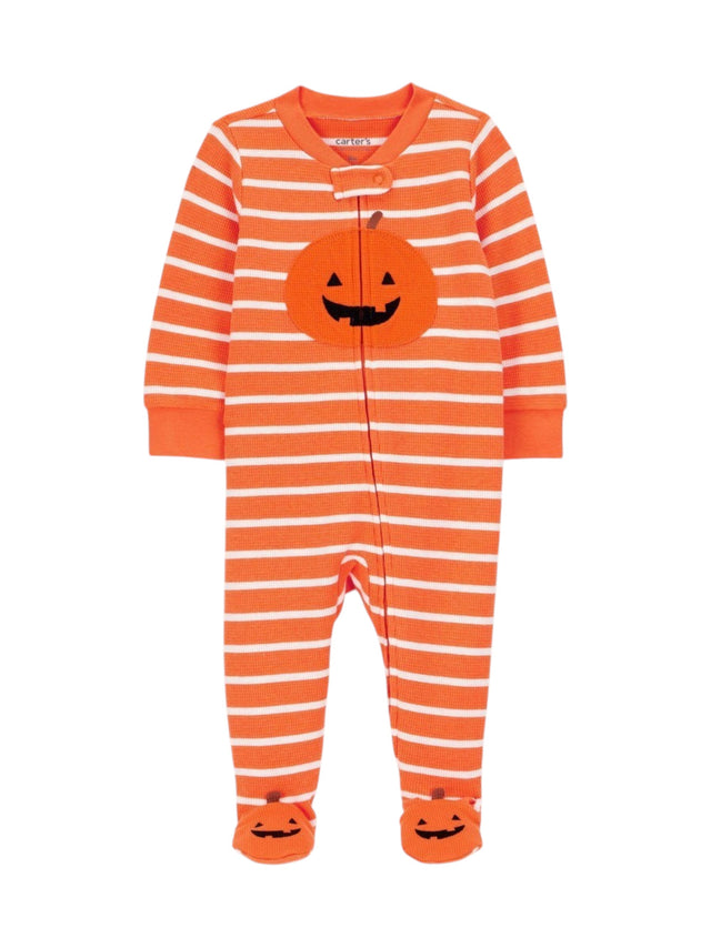 Image for Kids Boy's Striped SleepWear Jumpsuit,Orange/White