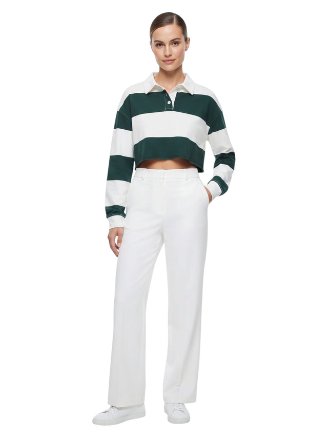 Image for Women's Striped Top,White/Green