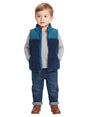 Image for Kids Boy Plain Fur Vest,Navy/Green