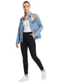Image for Women's Ripped Denim Jeans,Light Blue