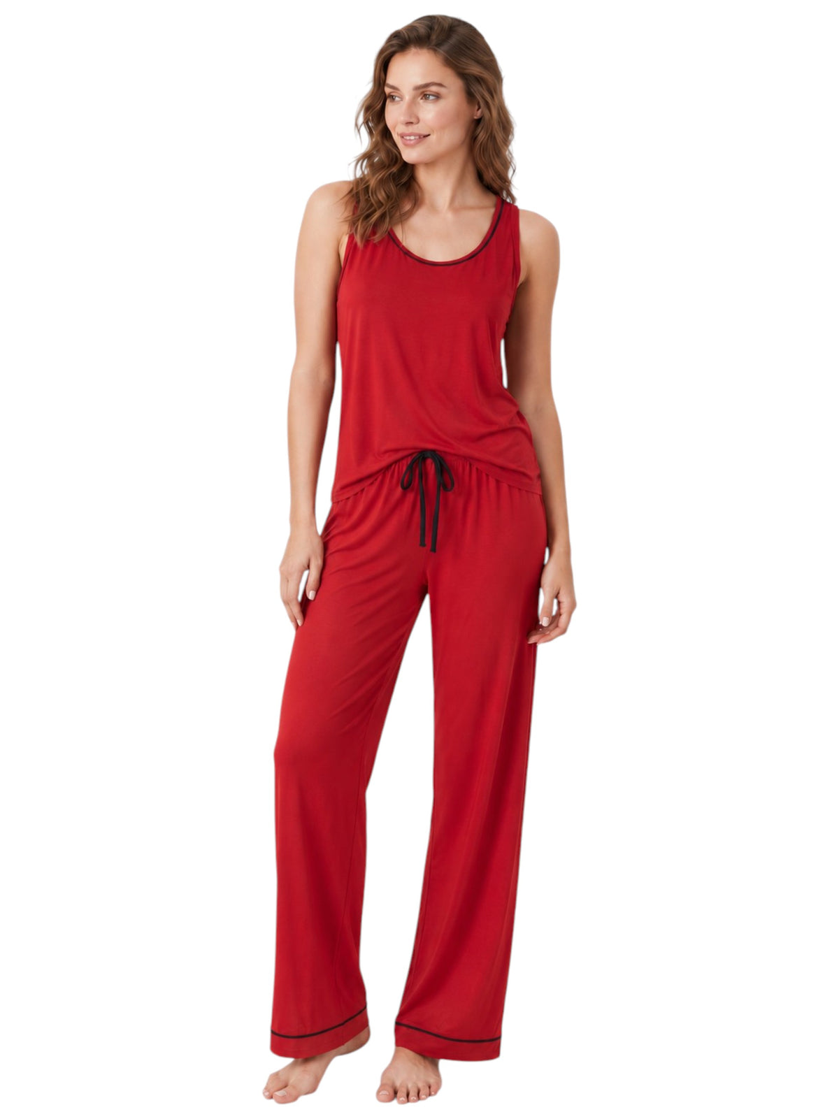 Image for Women's Plain Sleepwear Pants,Red