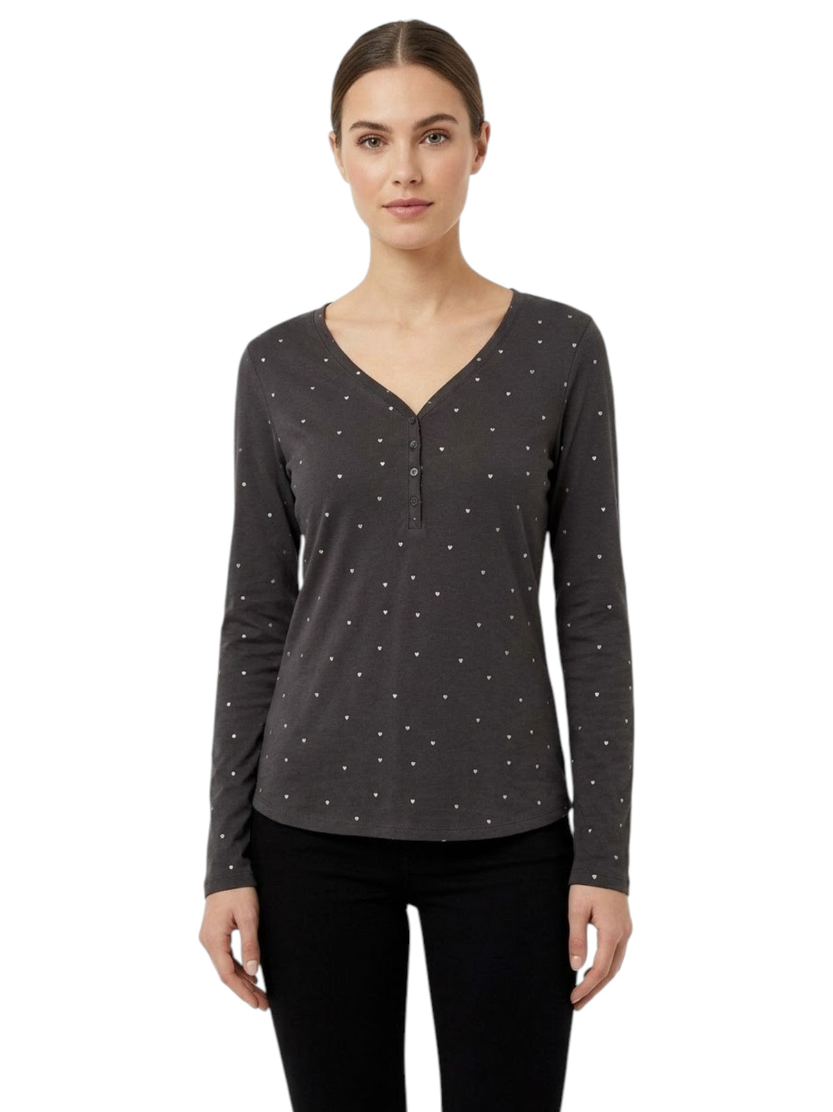 Image for Women's Printed Top,Grey