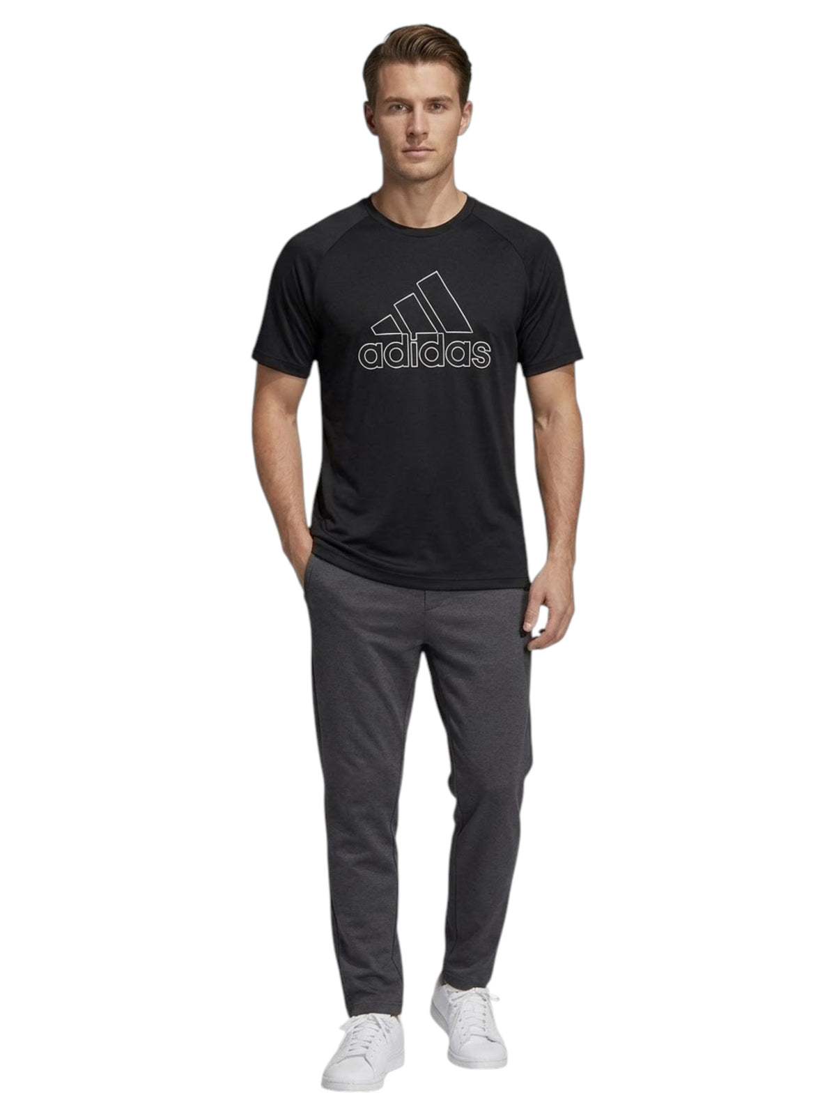 Image for Men's Brand Logo Printed Top,Black