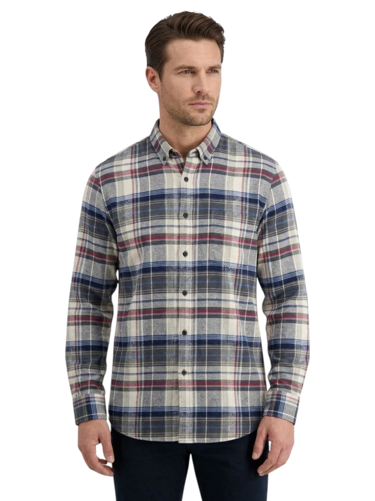 Image for Men's Plaid Dress Shirt,Multi