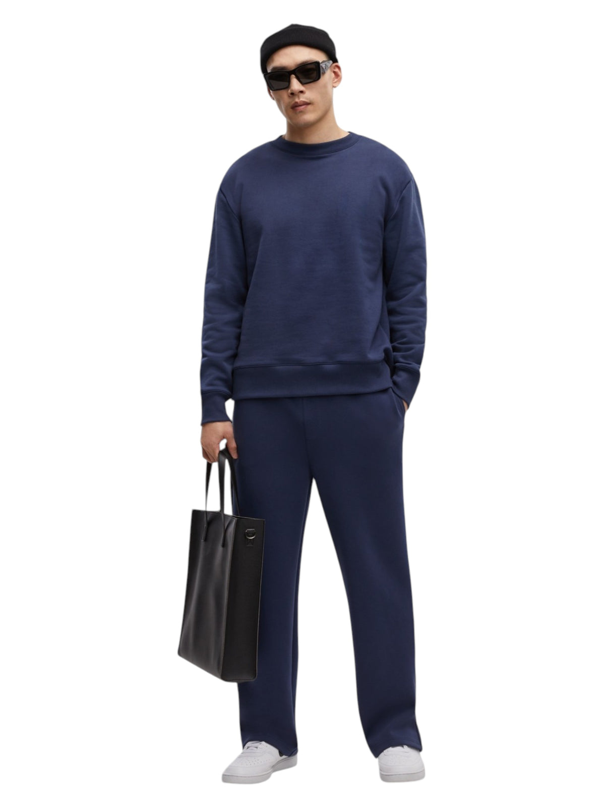 Image for Men's Plain Sweater,Navy Blue