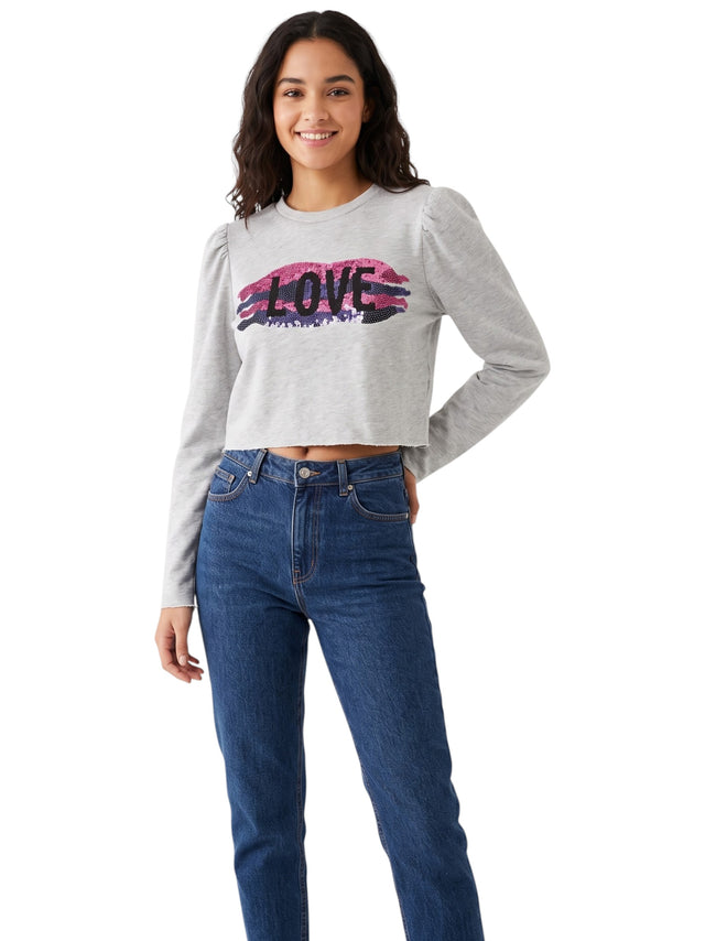 Image for Women's Printed Top,Grey