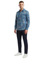 Image for Men's Printed Dress Shirt,Blue