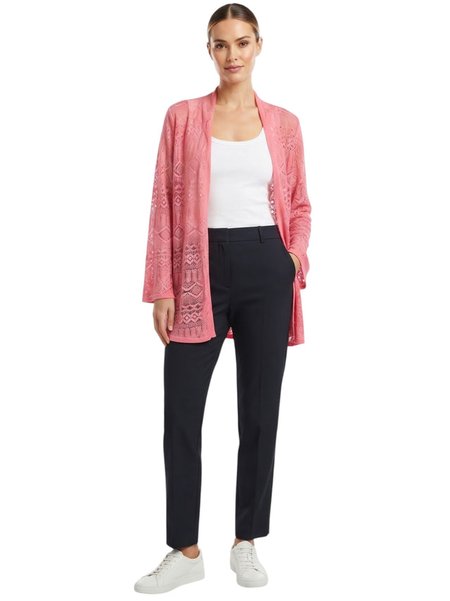 Image for Women's Plain Knit Cardigan,Pink