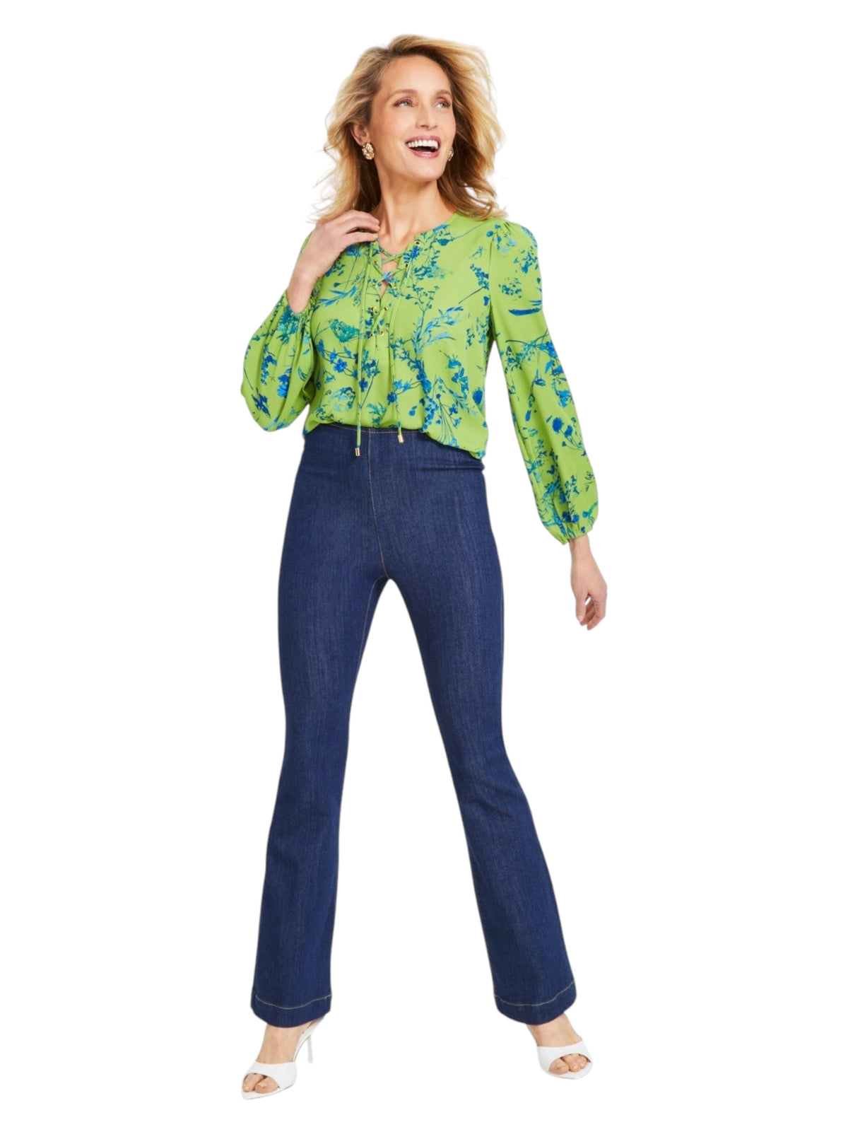 Image for Women's Plain Denim Jeans,Blue