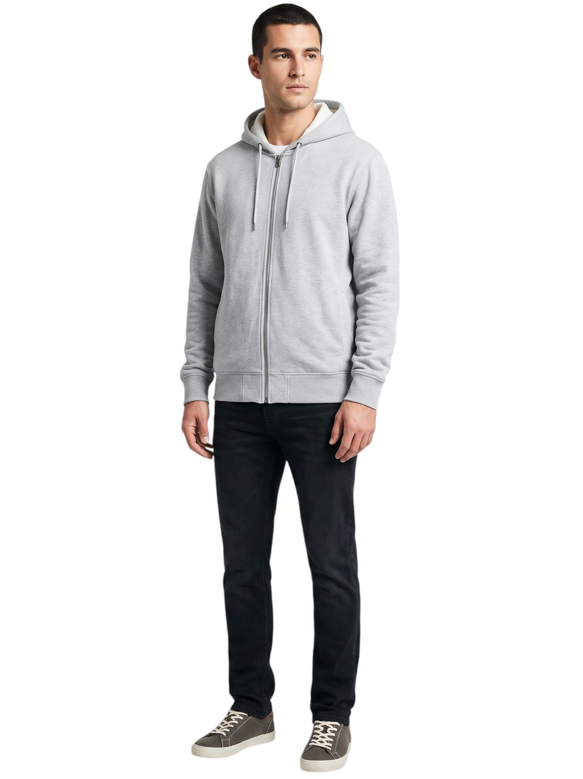 Image for Men's Plain Textured Jacket,Grey