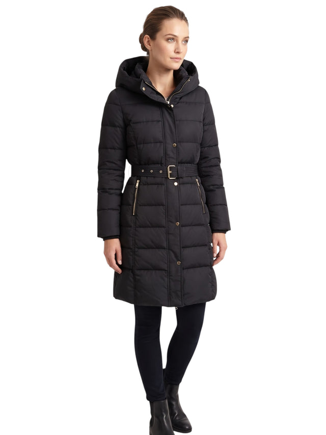 Image for Women's Textured Puffer Coat,Black