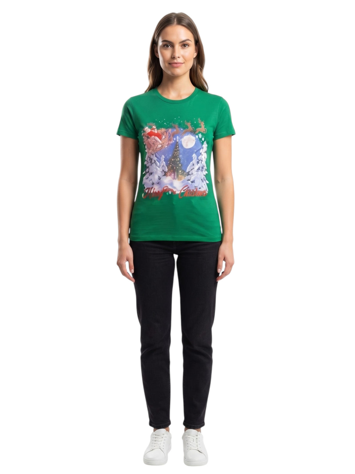 Image for Women's Printed Top,Green