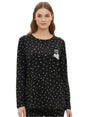 Image for Women's Printed Sleepwear Top,Black