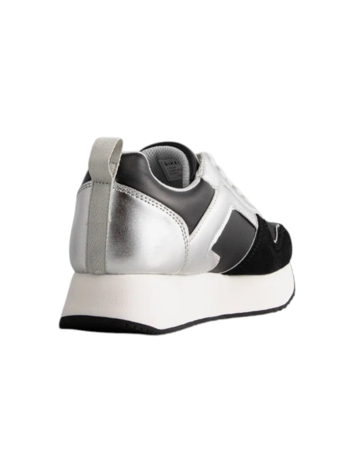 Women's Logo Patched Shoes,Black/Silver