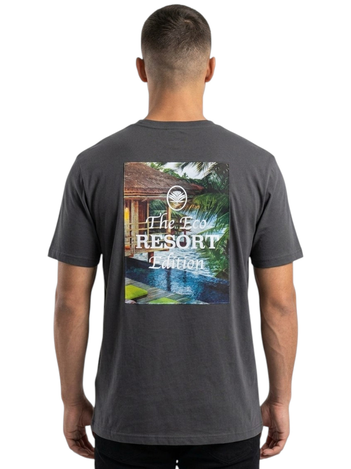 Men's Printed Top,Dark Grey