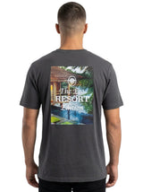 Men's Printed Top,Dark Grey