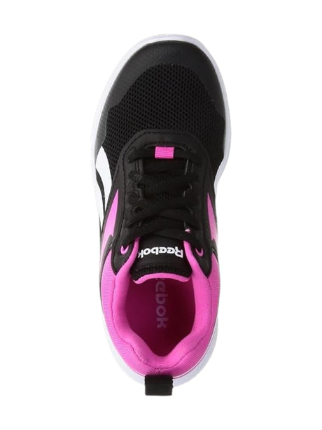 Reebok Rush Runner 5 Kids Girl's Shoes,Black/Pink