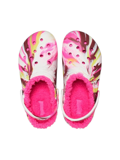 Kids Girl's Lined Marbled Crocs,Multi