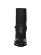 Women's Plain Leather Calf High Boots,Black