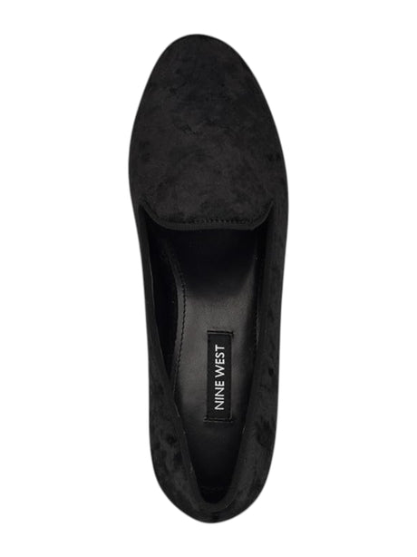 Women's Plain Velvet Ballerina,Black