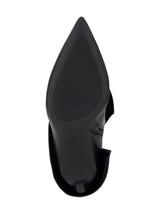 Women's Plain Leather Fold-Over Ankle Boots,Black