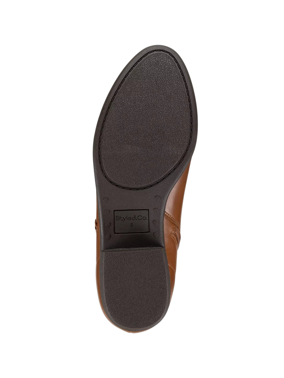 Women's Plain Leather Akle Boots,Brown