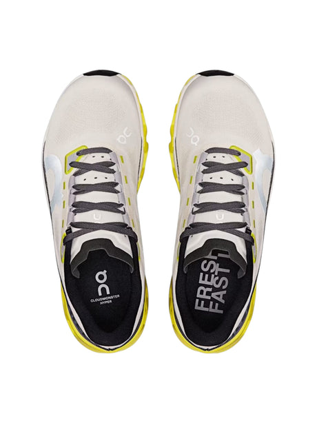 Image for On Cloudmonster Hyper Women's Running Shoes,White/Yellow