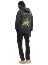 Image for Men's Printed Hoodie,Dark Grey