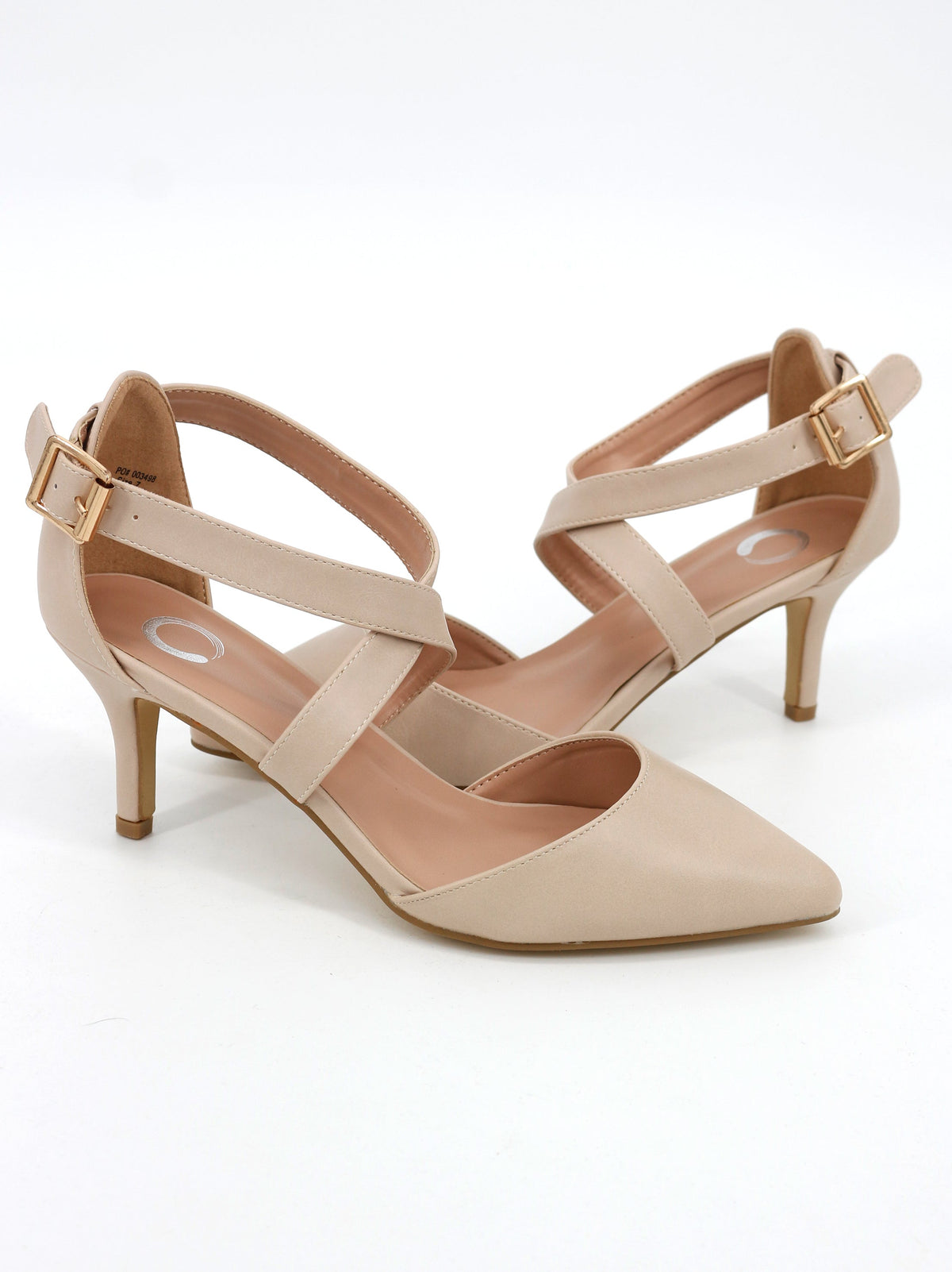 Women's Leather Heeled Sandals,Beige