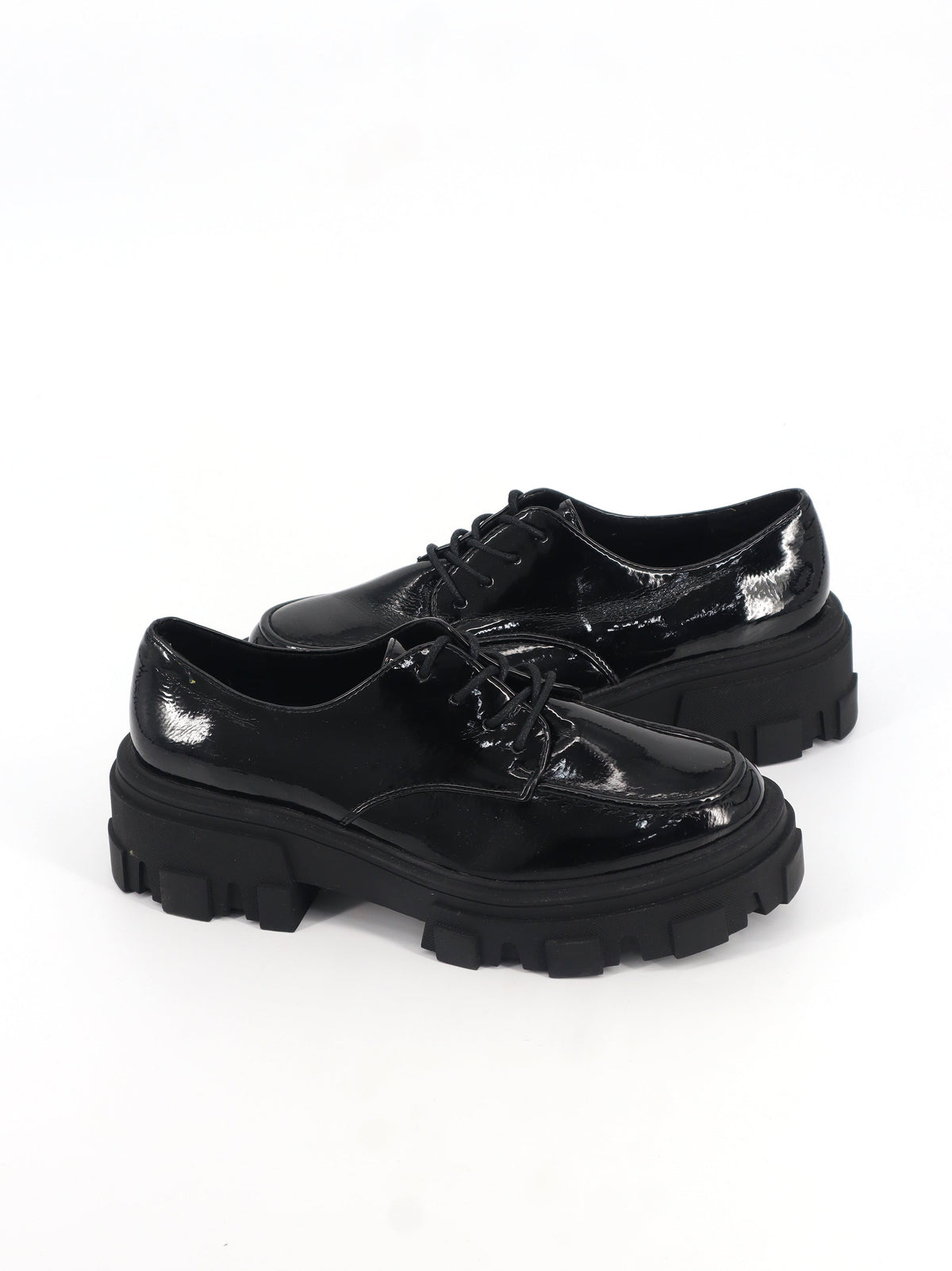 Women's Patent Leather Shoes,Black