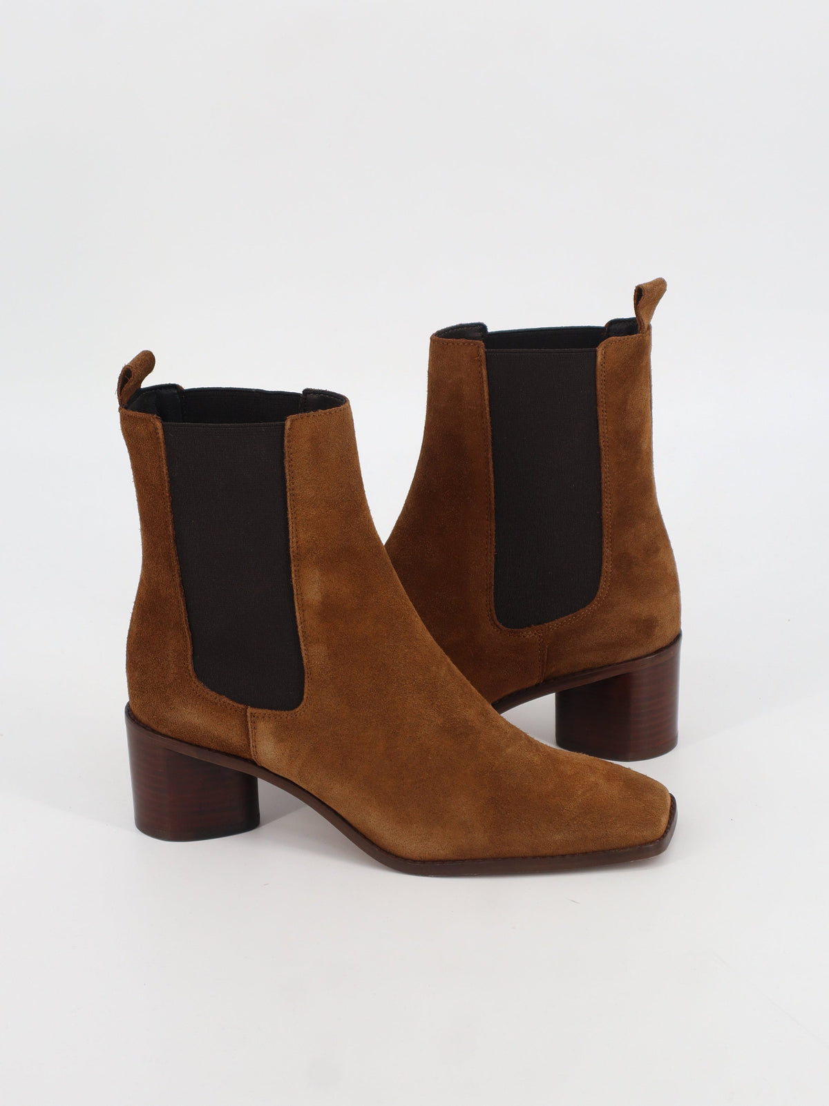 Women's Plain Suede Leather Ankle Boots,Brown