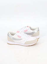 Women's Textured Sneakers,White/Light Beige