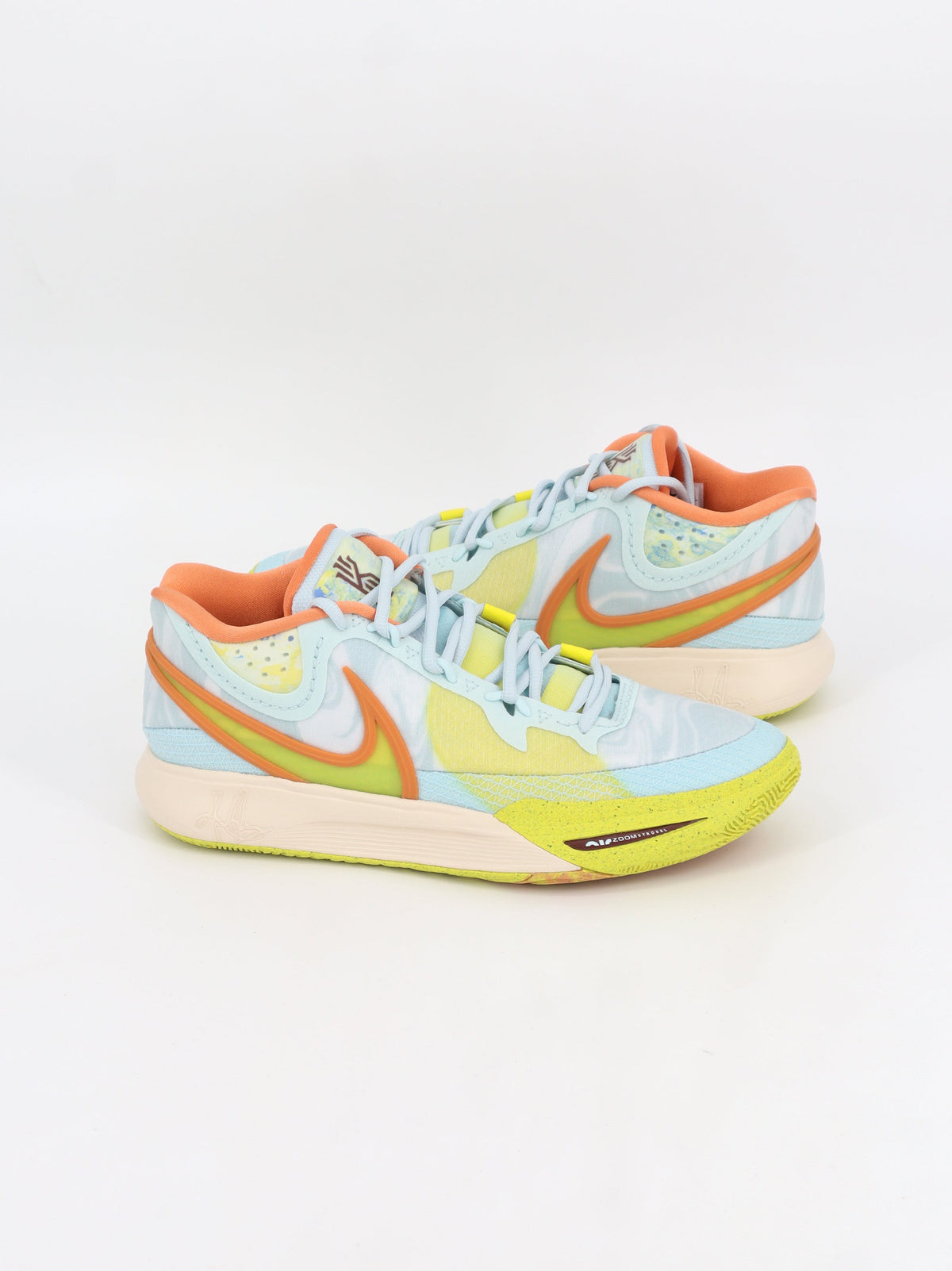 Image for Men's Printed Basketball Shoes,Blue/Yellow