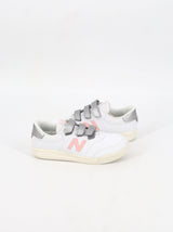 Kids Girl's Brand Logo Patched Sneakers,White