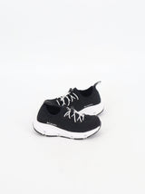 Kids Boy's Brand Logo Printed Sneakers,Black