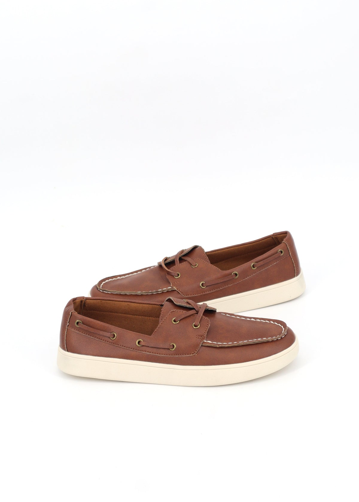 Image for Men's Textured Flat Shoes,Brown