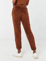 Image for Women's Faux Fur Casual Pants,Brown