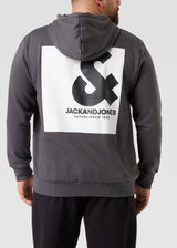 Image for Men's Printed Hoodie,Dark Grey