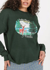 Women's Graphic Printed Sweatshirt,Green