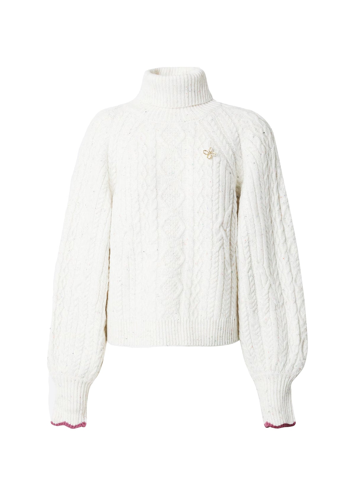 Women's Braided Sweater,Oatmeal