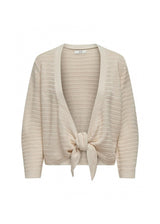 Women's Textured Tied Cardigan,Light Beige